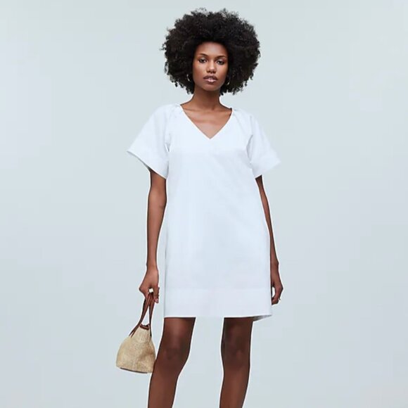 NWT Madewell V-Neck Mini Shirtdress XS NP093 - Picture 1 of 9
